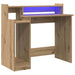 Birou cu raft stejar artizanal 97 x 45 x 90 cm Lemn compozit - WALTI WALTI