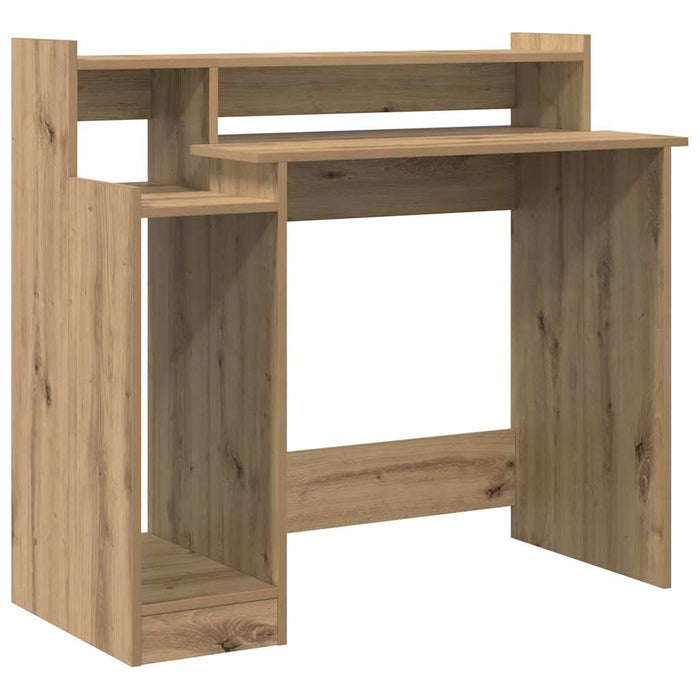 Birou cu raft stejar artizanal 97 x 45 x 90 cm Lemn compozit - WALTI WALTI