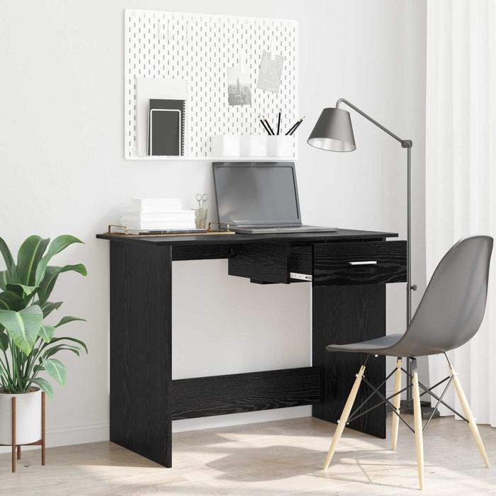 Birou cu sertar Stejar Negru 100 x 50 x 76 cm Lemn compozit - WALTI WALTI