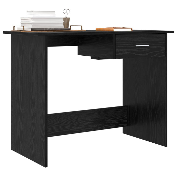 Birou cu sertar Stejar Negru 100 x 50 x 76 cm Lemn compozit - WALTI WALTI