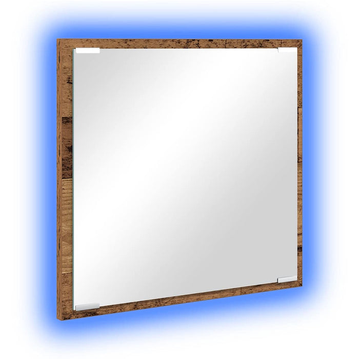 Oglindă de baie cu LED Pe perete Lemn vechi 40 x 8.5 x 37 cm - WALTI WALTI