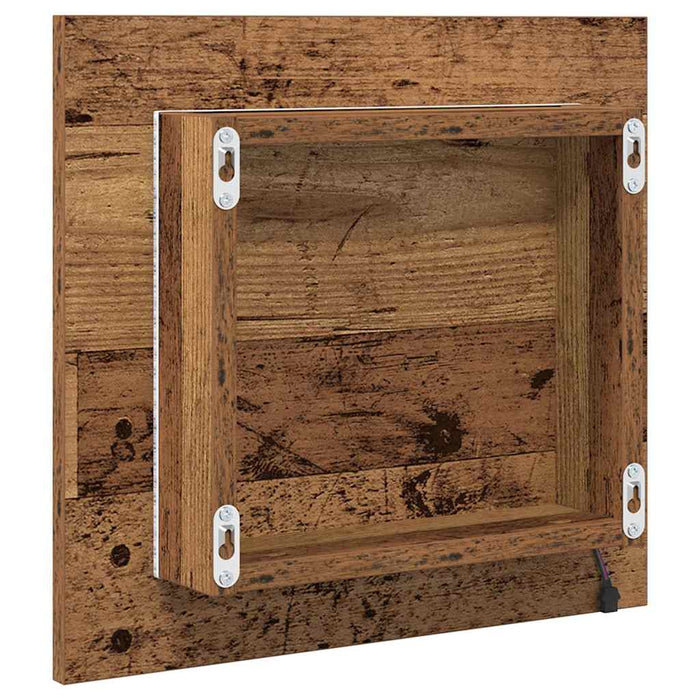 Oglindă de baie cu LED Pe perete Lemn vechi 40 x 8.5 x 37 cm - WALTI WALTI