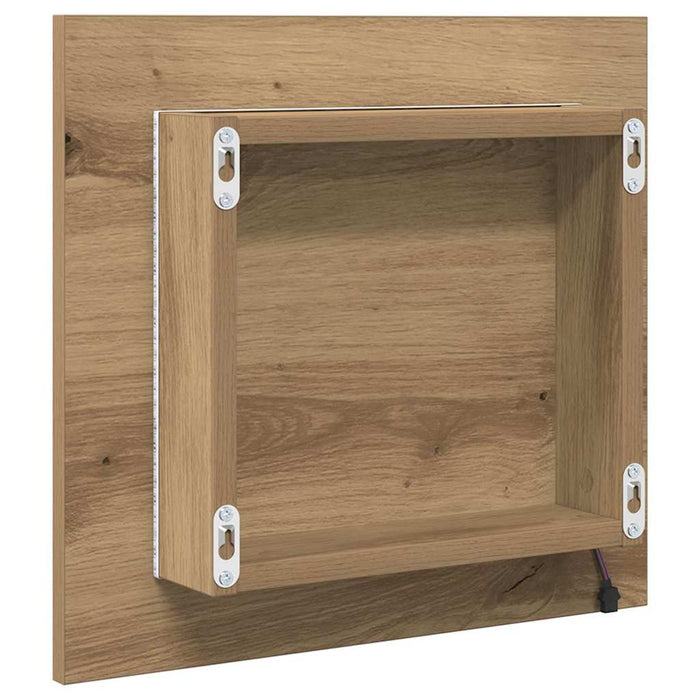 Oglindă de baie cu LED stejar artizanal 40 x 8.5 x 37 cm - WALTI WALTI