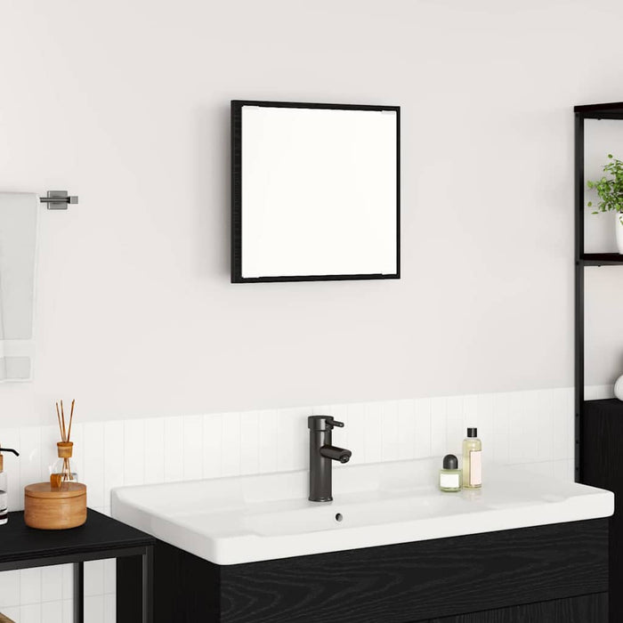 Oglindă de baie cu LED Pe perete Stejar negru 40 x 8.5 x 37 cm - WALTI WALTI