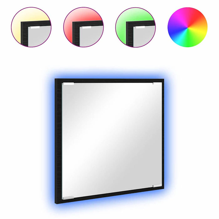 Oglindă de baie cu LED Pe perete Stejar negru 40 x 8.5 x 37 cm - WALTI WALTI