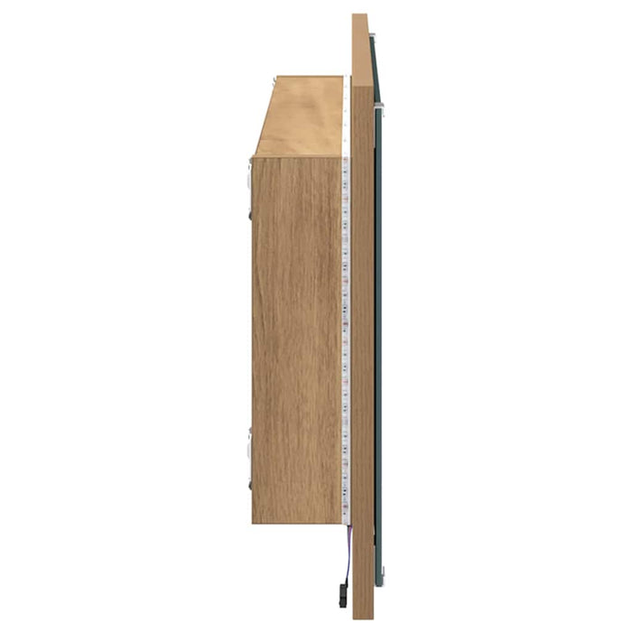 Oglindă Stejar Artizanal 90 x 8,5 x 37 cm Lemn compozit - WALTI WALTI