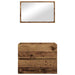 Set de mobilier pentru baie cu sertar 2 pcs Lemn Vechi - WALTI WALTI