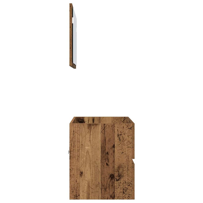 Set de mobilier pentru baie cu sertar 2 pcs Lemn Vechi - WALTI WALTI
