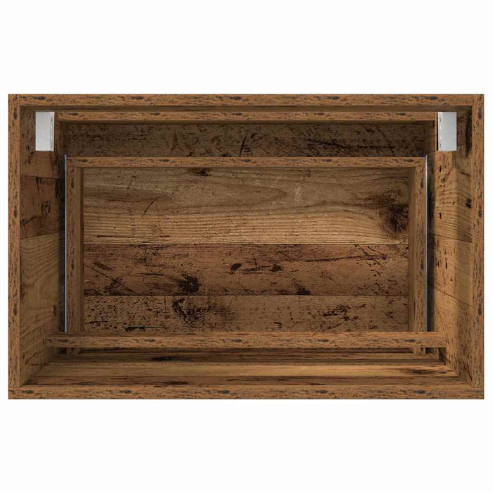 Set de mobilier pentru baie cu sertar 2 pcs Lemn Vechi - WALTI WALTI