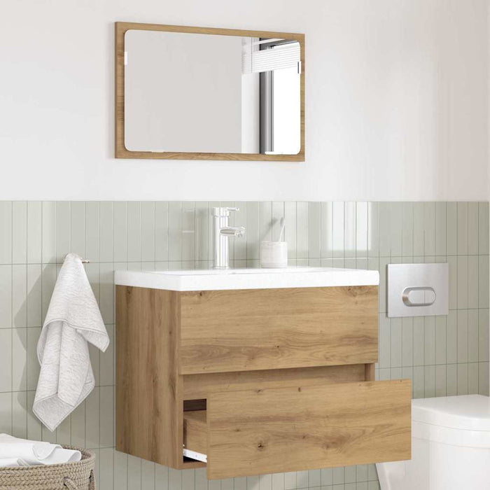 Set de mobilier pentru baie cu sertar 2 pcs Stejar Artizanal - WALTI WALTI