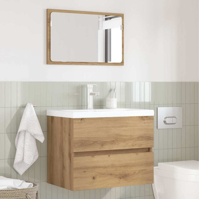 Set de mobilier pentru baie cu sertar 2 pcs Stejar Artizanal - WALTI WALTI