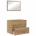 Set de mobilier pentru baie cu sertar 2 pcs Stejar Artizanal - WALTI WALTI