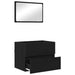 Set de mobilier pentru baie cu sertar 2 pcs Stejar Negru - WALTI WALTI