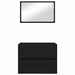 Set de mobilier pentru baie cu sertar 2 pcs Stejar Negru - WALTI WALTI