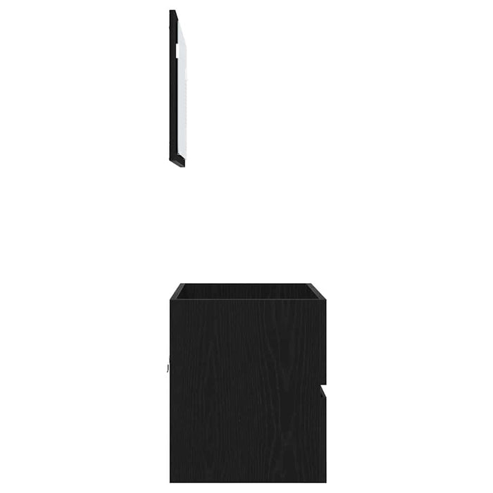 Set de mobilier pentru baie cu sertar 2 pcs Stejar Negru - WALTI WALTI