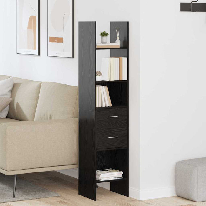 Dulap pentru cărți Stejar negru 40 x 35 x 180 cm Lemn compozit - WALTI WALTI