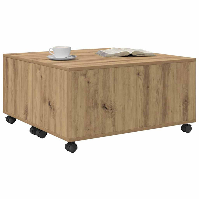 Masă de cafea stejar artizanal 75 x 75 x 38 cm Lemn compozit - WALTI WALTI