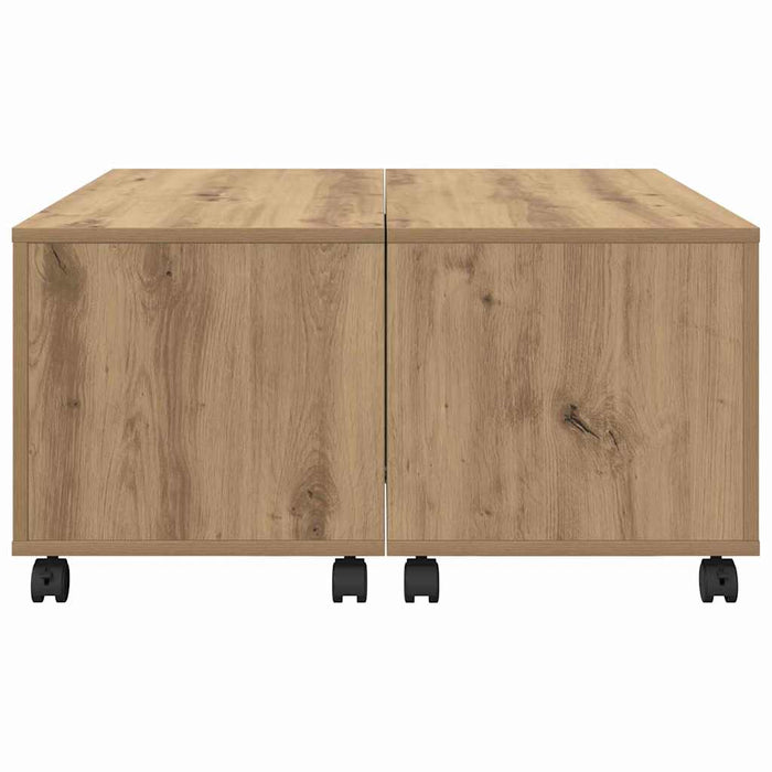 Masă de cafea stejar artizanal 75 x 75 x 38 cm Lemn compozit - WALTI WALTI