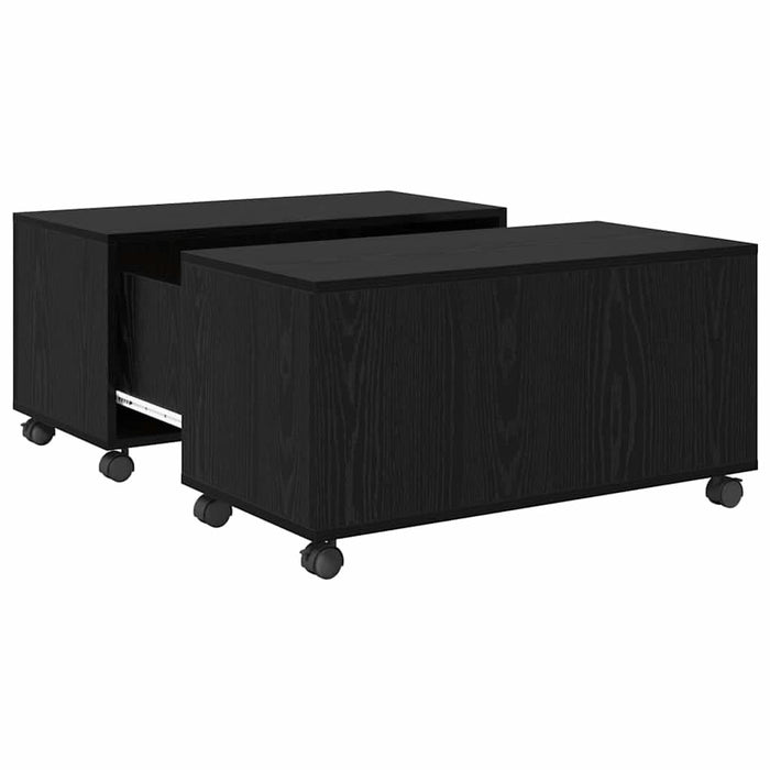 Masă de cafea Stejar negru 75 x 75 x 38 cm Lemn compozit - WALTI WALTI