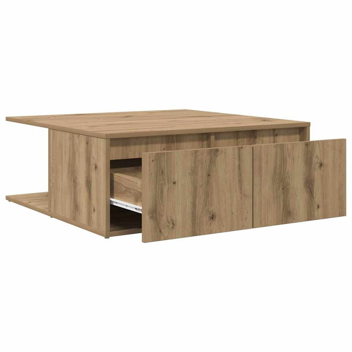 Masă de cafea stejar artizanal 80 x 80 x 31 cm Lemn compozit - WALTI WALTI