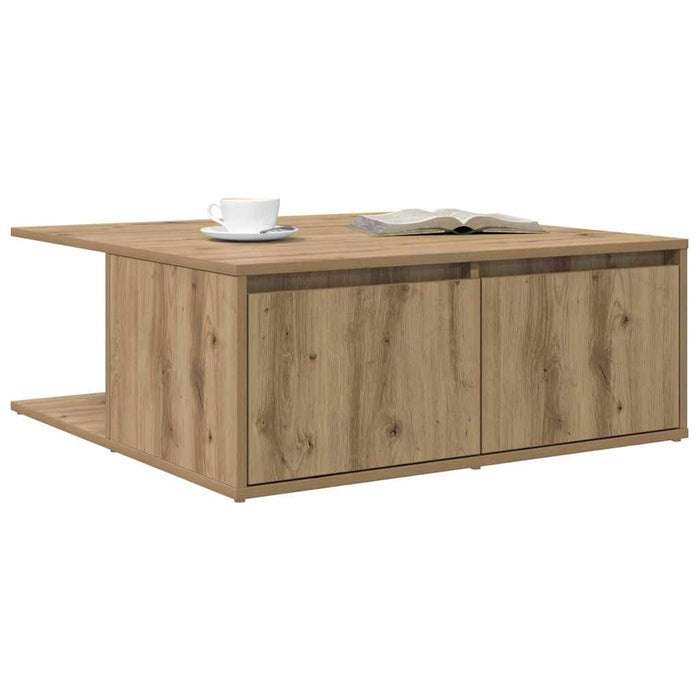 Masă de cafea stejar artizanal 80 x 80 x 31 cm Lemn compozit - WALTI WALTI