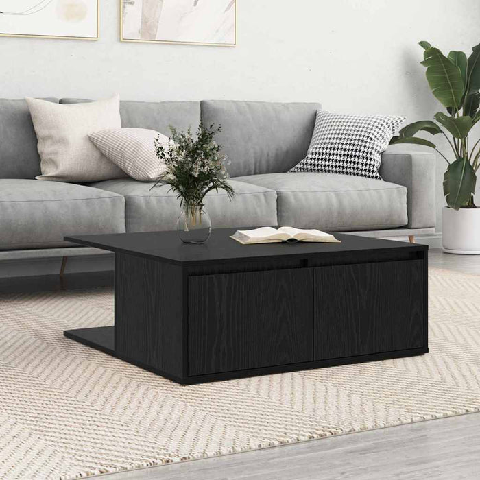 Masă de cafea Stejar negru 80 x 80 x 31 cm Lemn compozit - WALTI WALTI