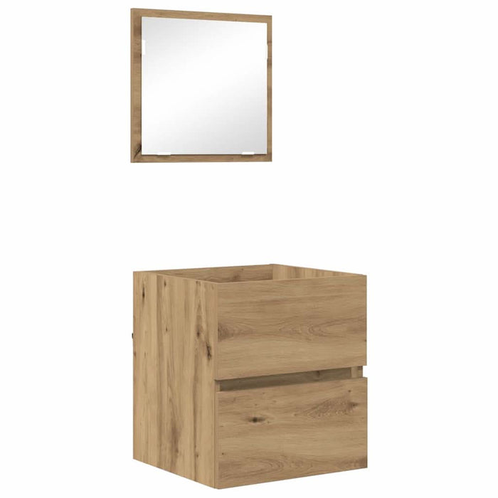 Dulap de Baie Stejar Artizanal 41 x 38.5 x 45 cm Lemn compozit - WALTI WALTI