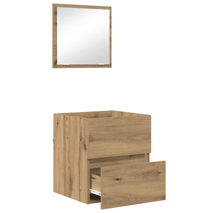 Dulap de Baie Stejar Artizanal 41 x 38.5 x 45 cm Lemn compozit - WALTI WALTI