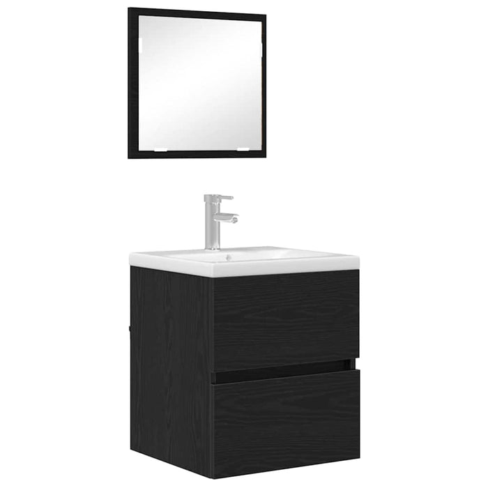 Dulap de Baie Stejar Negru 41 x 38.5 x 45 cm Lemn compozit - WALTI WALTI