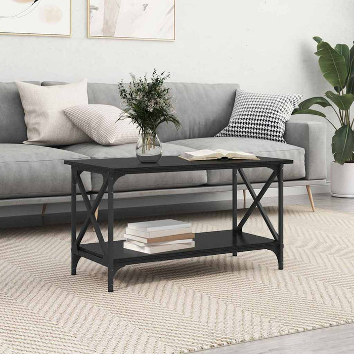Masă de cafea Stejar negru 80 x 45 x 45.5 cm Lemn compozit - WALTI WALTI