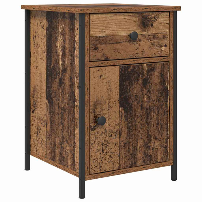 Dulap de noapte 2 pcs Lemn vechi 40 x 42 x 60 cm Lemn compozit - WALTI WALTI