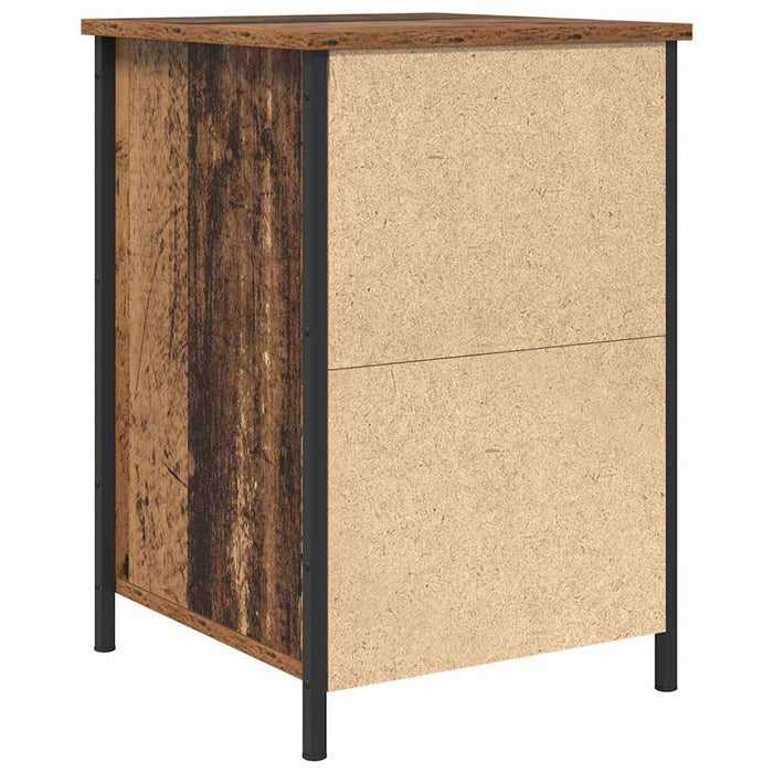 Dulap de noapte 2 pcs Lemn vechi 40 x 42 x 60 cm Lemn compozit - WALTI WALTI