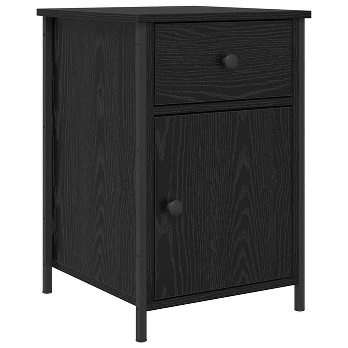 Dulap de noapte Stejar Negru 40 x 42 x 60 cm Lemn compozit - WALTI WALTI