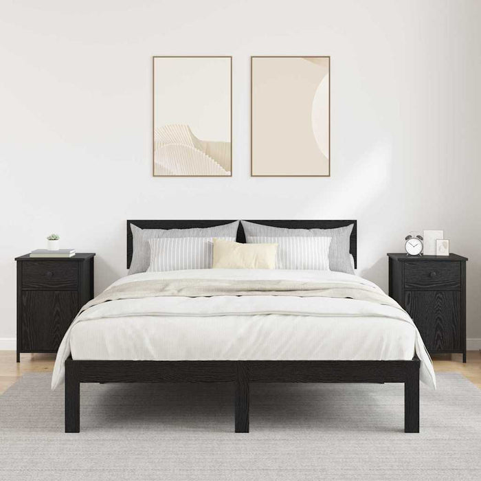 Dulap de noapte cu sertar 2 pcs Stejar Negru 40 x 42 x 60 cm - WALTI WALTI