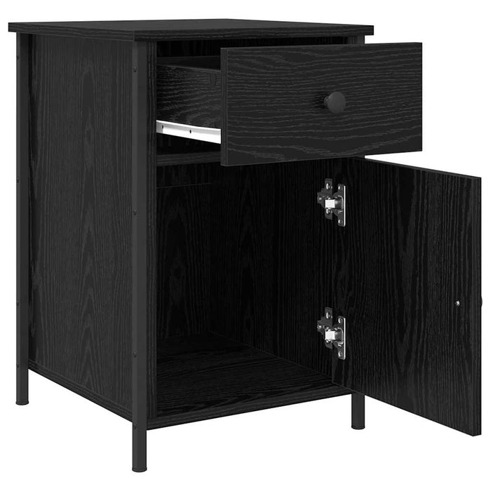 Dulap de noapte cu sertar 2 pcs Stejar Negru 40 x 42 x 60 cm - WALTI WALTI