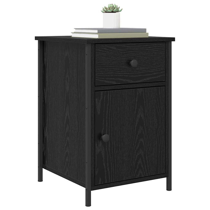 Dulap de noapte cu sertar 2 pcs Stejar Negru 40 x 42 x 60 cm - WALTI WALTI