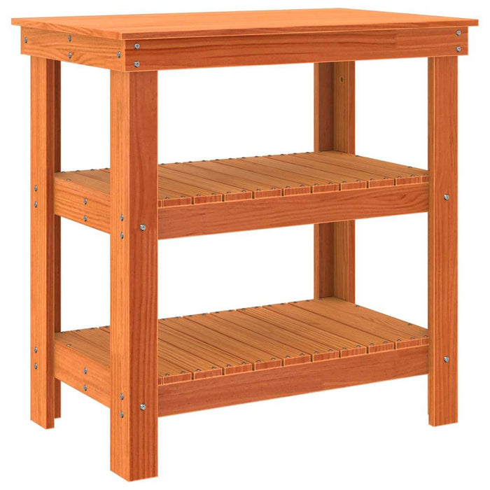 Banc de lucru Maroniu cerat 78,5 x 50 x 80 cm Lemn de pin masiv - WALTI WALTI