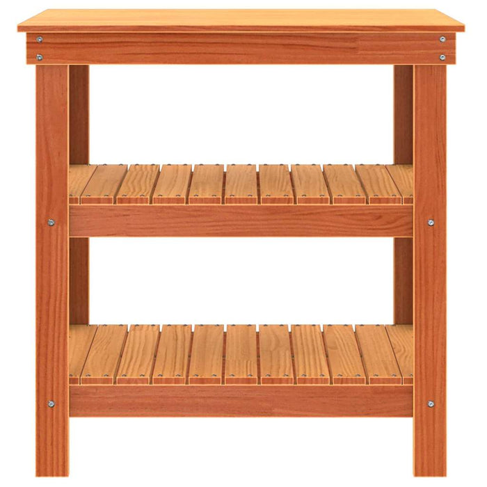 Banc de lucru Maroniu cerat 78,5 x 50 x 80 cm Lemn de pin masiv - WALTI WALTI