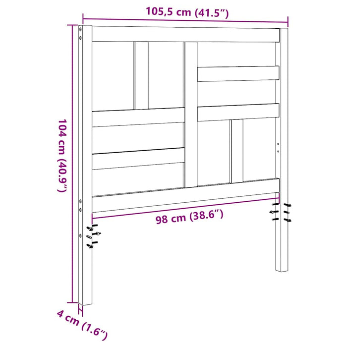 Întăritură de pat cu headboard Maroniu cerat 105,5 x 4 x 104 cm - WALTI WALTI