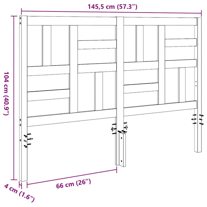 Întăritură de pat cu headboard Maroniu cerat 145,5 x 4 x 104 cm - WALTI WALTI