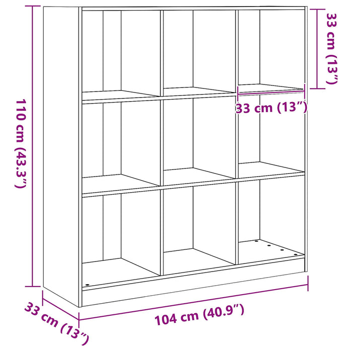 Dulap pentru cărți Maroniu cerat 104 x 33 x 110 cm - WALTI WALTI
