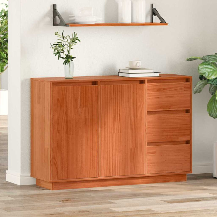 Bufet Stejar închis 111 x 34 x 75 cm Lemn de pin masiv - WALTI WALTI