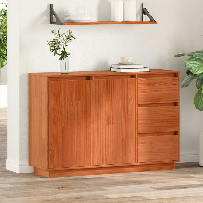 Bufet Stejar închis 111 x 34 x 75 cm Lemn de pin masiv - WALTI WALTI