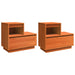 Dulap de noapte cu sertar 2 pcs Maroniu cerat 60 x 34 x 51 cm - WALTI WALTI