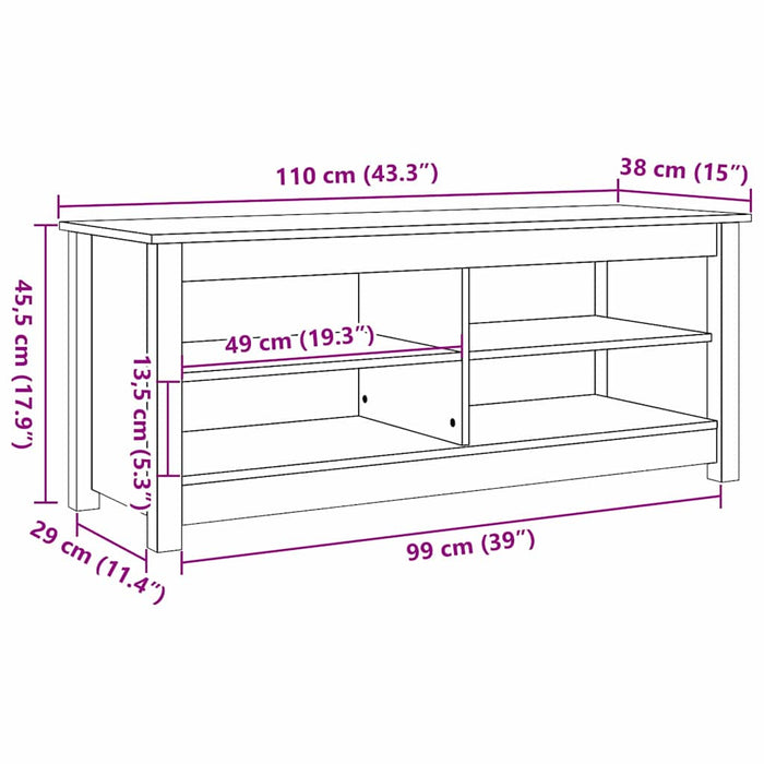 Bancă cu spațiu de depozitare Maroniu cerat 110 x 38 x 45,5 cm - WALTI WALTI