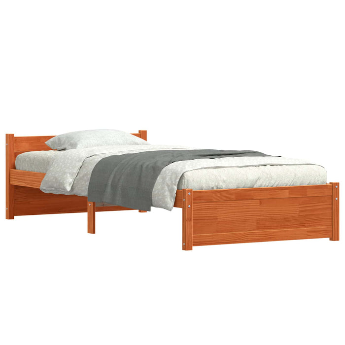 Cadru de pat cu headboard Maroniu cerat 195,5 x 95,5 x 51 cm - WALTI WALTI