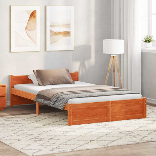 Cadru de pat cu headboard Maroniu cerat 205.5 x 95.5 x 51 cm - WALTI WALTI