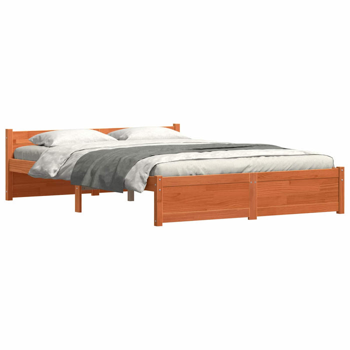 Cadru de pat cu headboard Maroniu cerat 205,5 x 155,5 x 51 cm - WALTI WALTI
