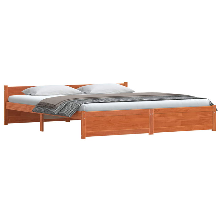 Cadru de pat cu headboard Maroniu cerat 205,5 x 185,5 x 51 cm - WALTI WALTI