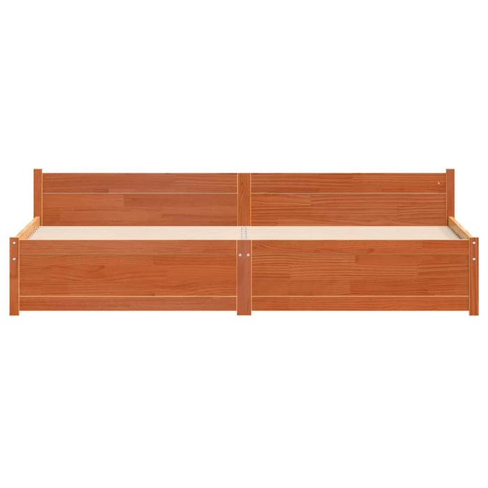 Cadru de pat cu headboard Maroniu cerat 205.5 x 95.5 x 51 cm - WALTI WALTI